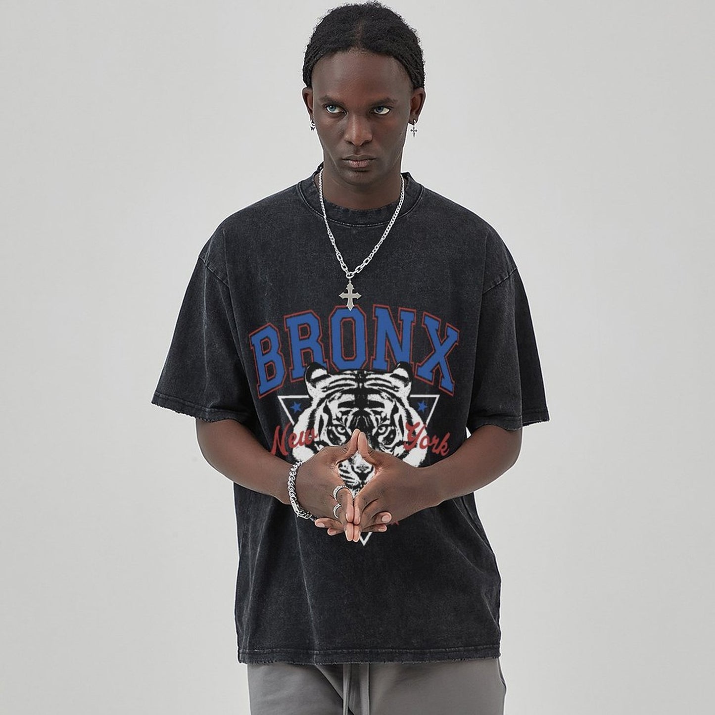 Mens Cotton Wash Solid T-Shirts Oversized Unisex Short Sleeve Streetwear Rap Hip Hop Basic Tee Tops 2305101626