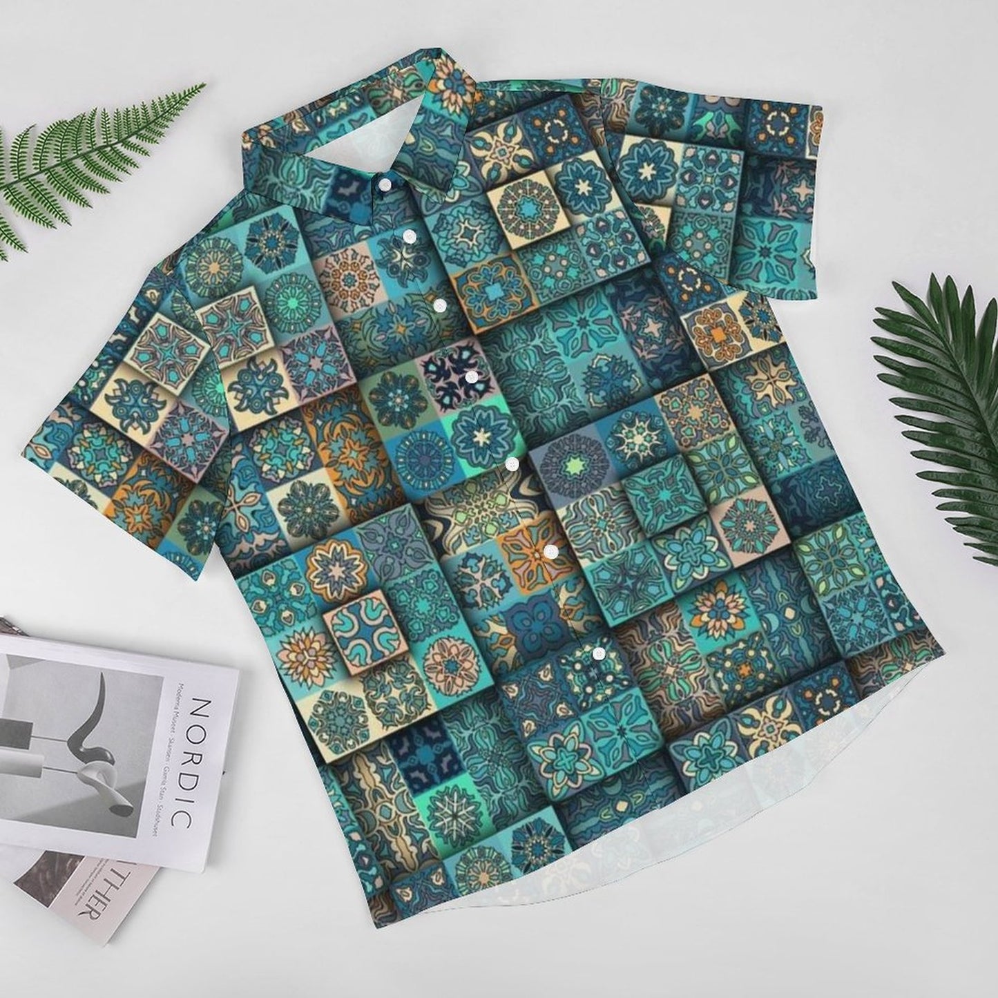 Men's Fashion Casual Printed Short Sleeve Shirts 2306101716