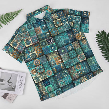 Men's Fashion Casual Printed Short Sleeve Shirts 2306101716