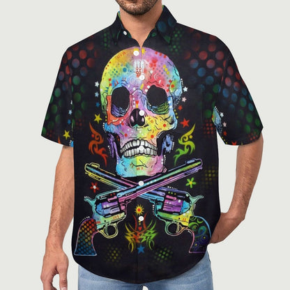 Men's Hawaiian Print Lapel Shirt 2304103194