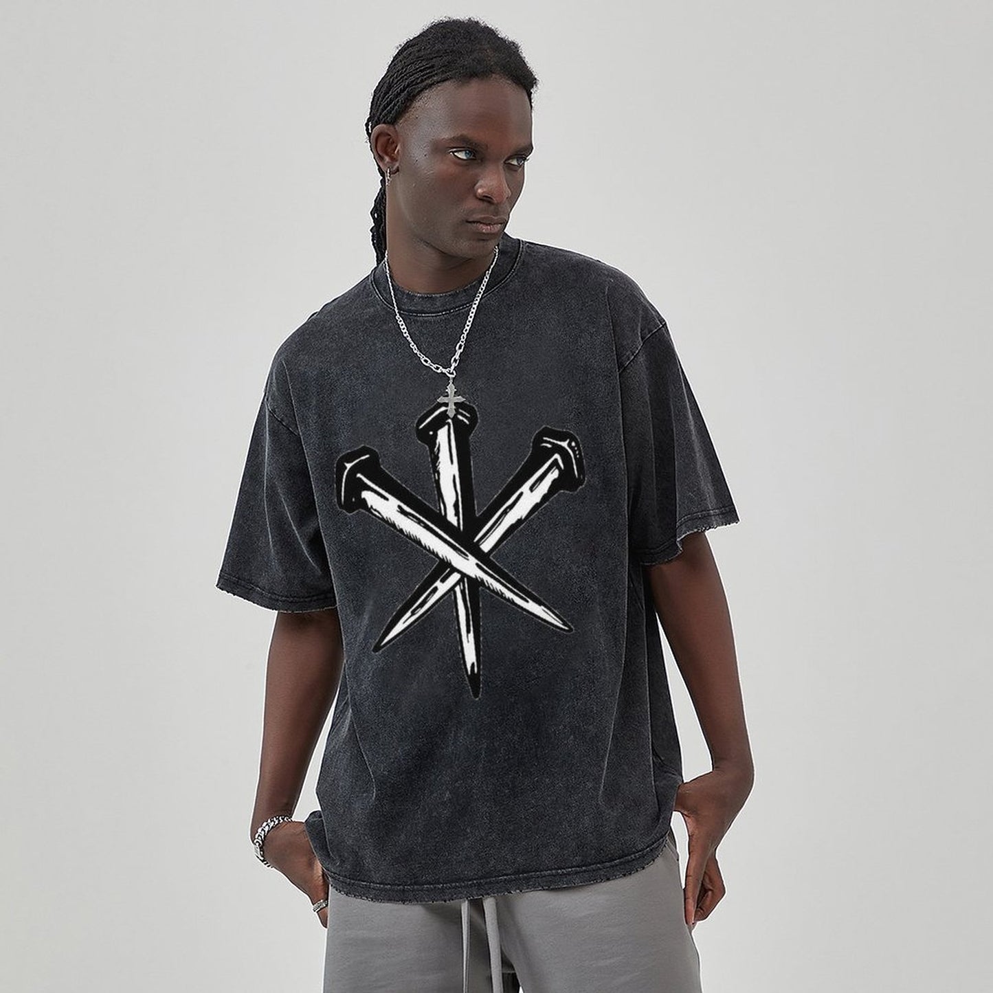 Unisex Vintage Solid Wash T-Shirts 2305103950