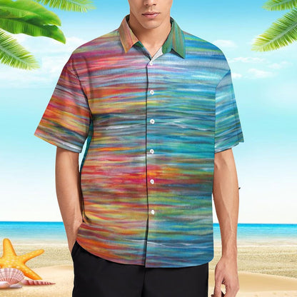 Men's Hawaiian Print Resort Shirt 2305101775