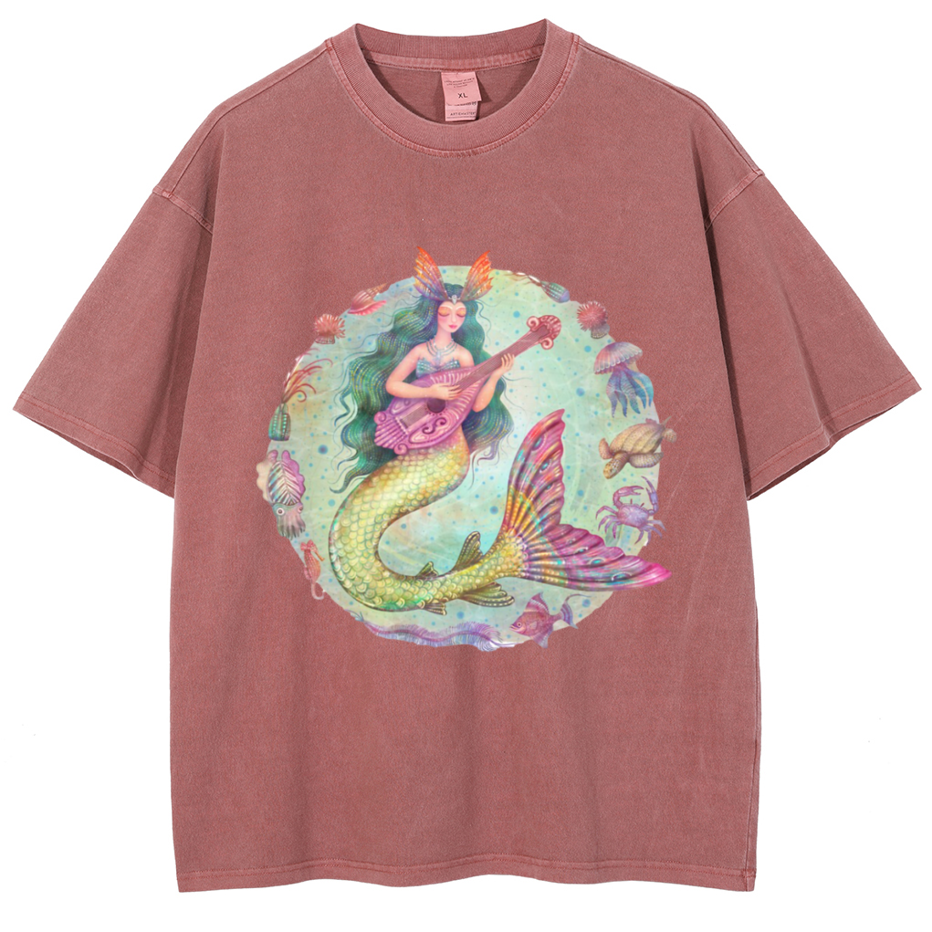 Mens Cotton Wash Solid T-Shirts Oversized Unisex Short Sleeve Streetwear Rap Hip Hop Basic Tee Tops