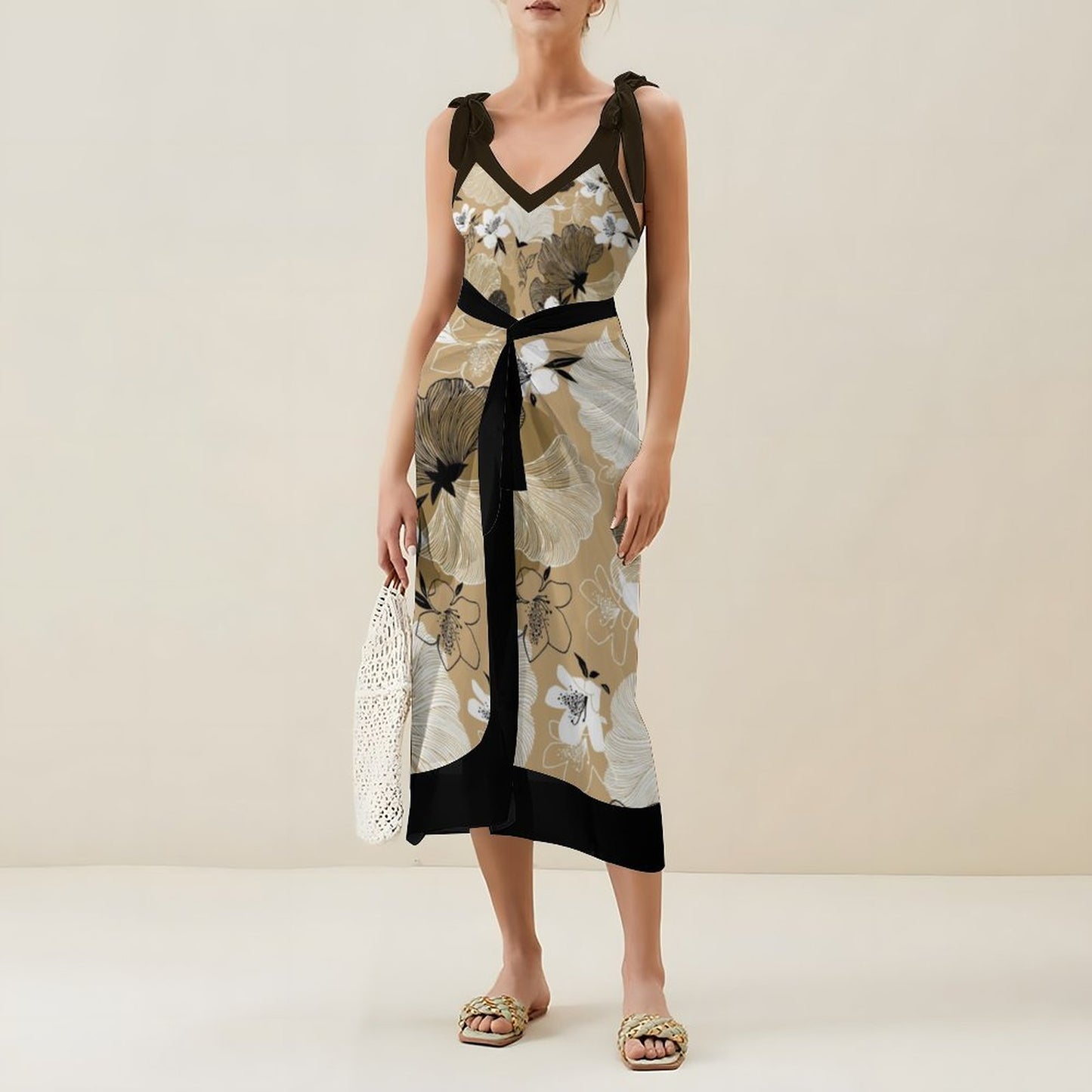 Casual Printed One-Piece Swimsuit And Cover Up 2305102696