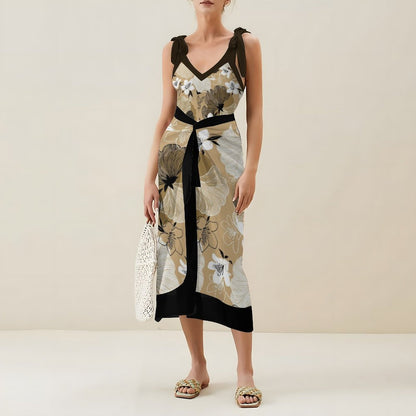Casual Printed One-Piece Swimsuit And Cover Up 2305102696
