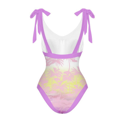 Casual Printed One-Piece Swimsuit And Cover Up 2305102487