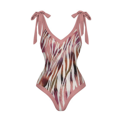 Casual Printed One-Piece Swimsuit And Cover Up 2305102669