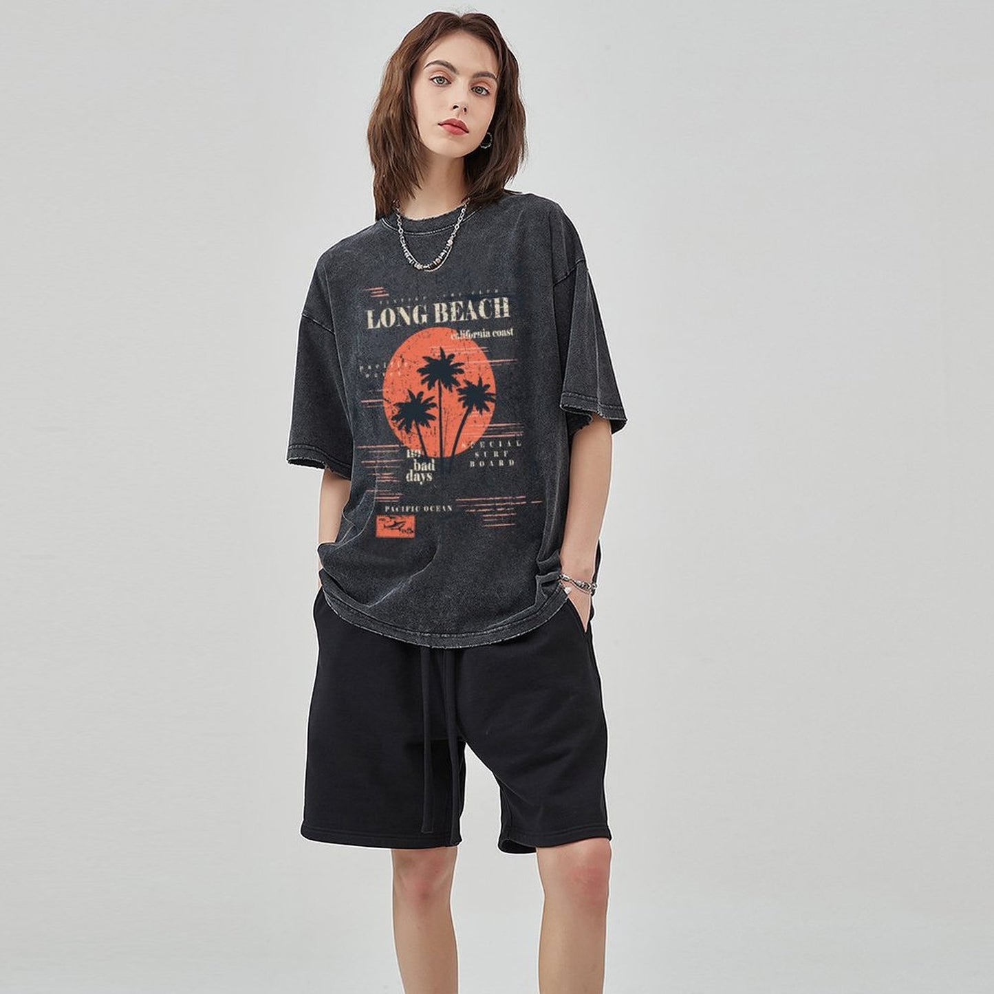 Unisex Vintage Solid Wash T-Shirts 2305101930