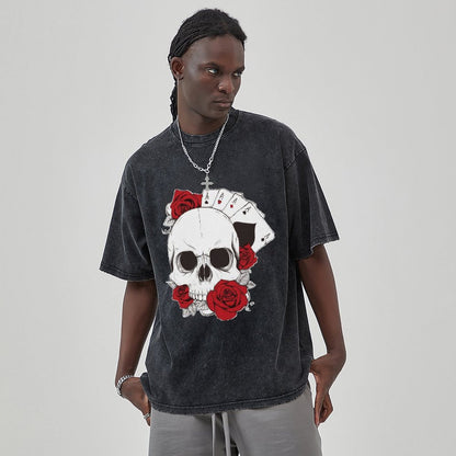 Unisex Vintage Solid Wash T-Shirts 2305104036