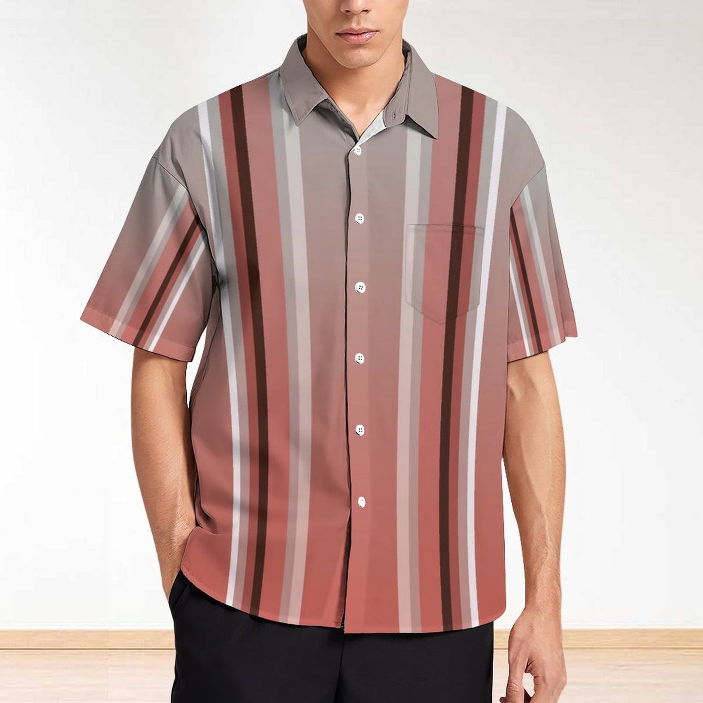Men's Hawaiian Print Resort Shirt 2305100185