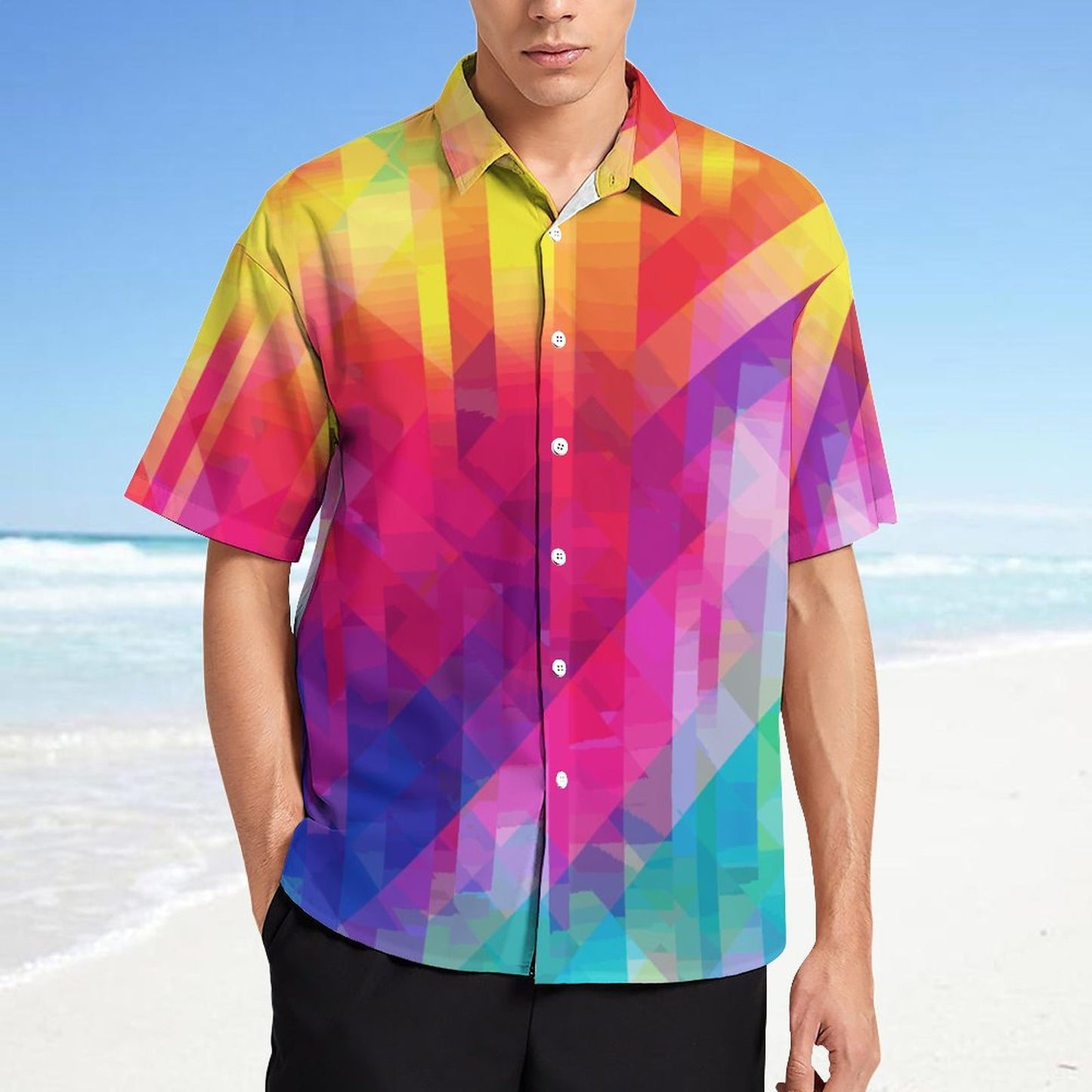 Men's Fashion Casual Printed Short Sleeve Shirts 2306101734