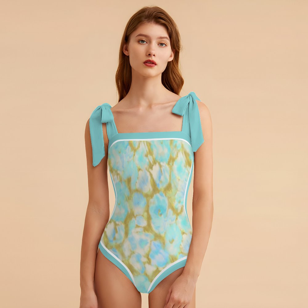 Fashion Printed One Piece Swimsuit And Cover Up 2305105538