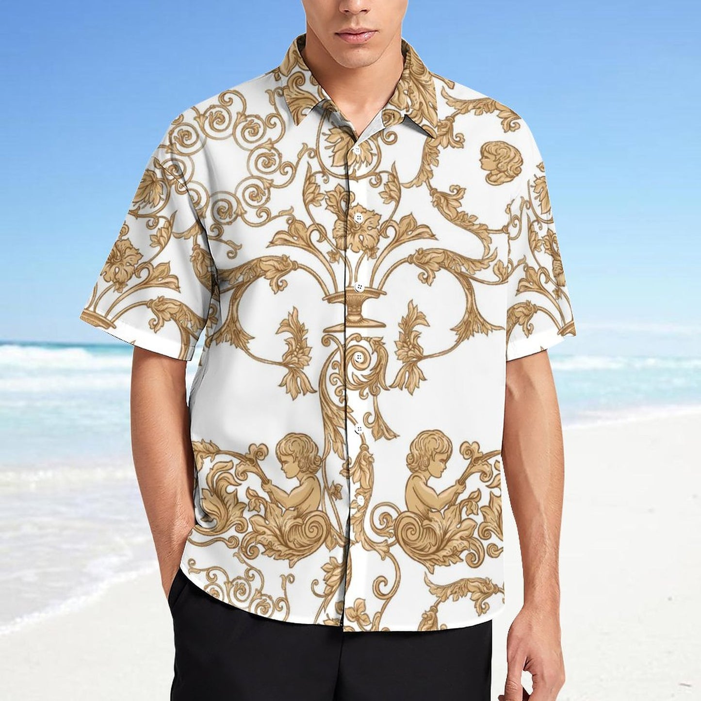 Men's Fashion Casual Printed Short Sleeve Shirts 2306100950