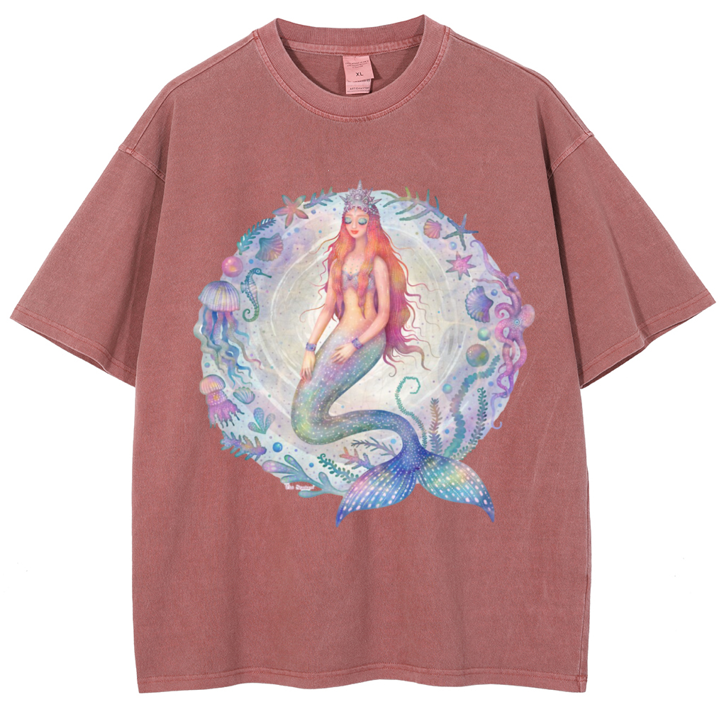 Mens Cotton Wash Solid T-Shirts Oversized Unisex Short Sleeve Streetwear Rap Hip Hop Basic Tee Tops