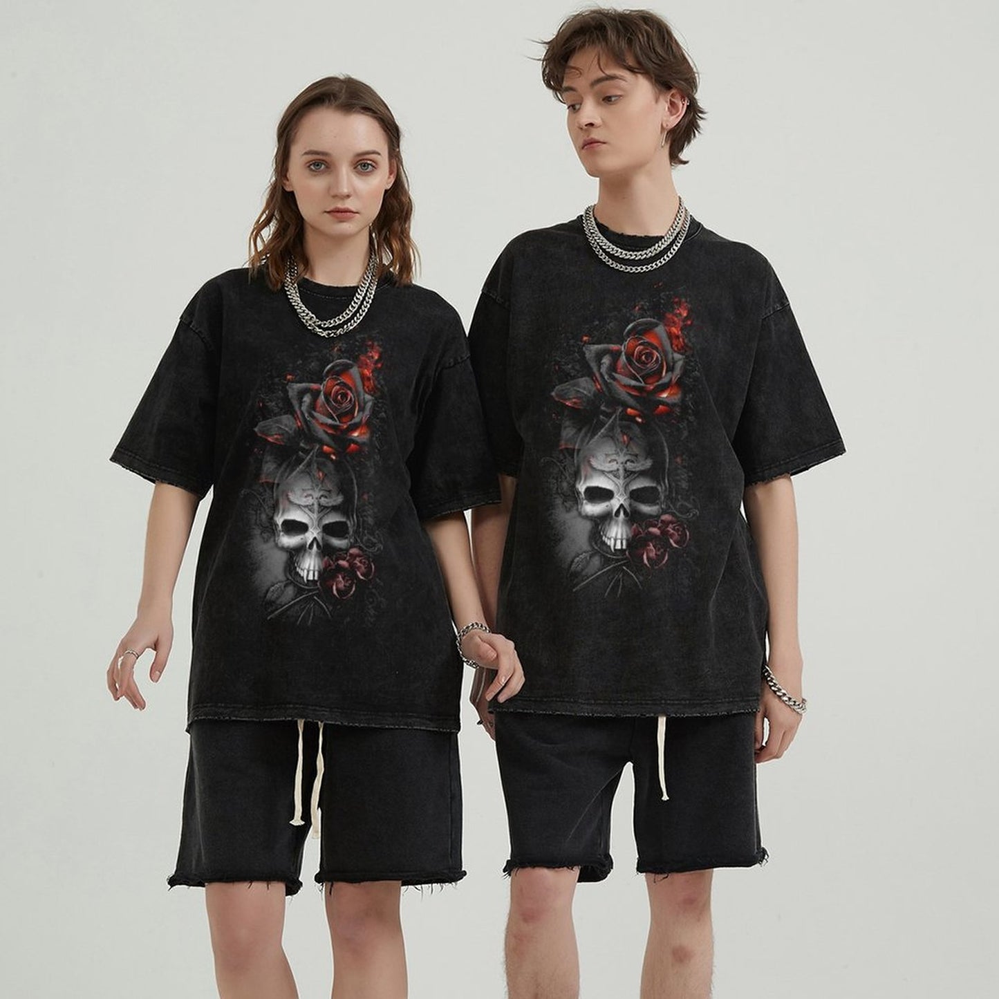 Unisex Vintage Solid Wash T-Shirts 2305104080