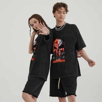 Unisex Vintage Solid Wash T-Shirts 2305104067