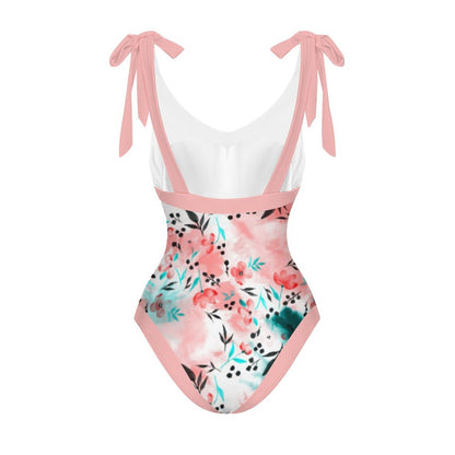 Casual Printed One-Piece Swimsuit And Cover Up 2305102411