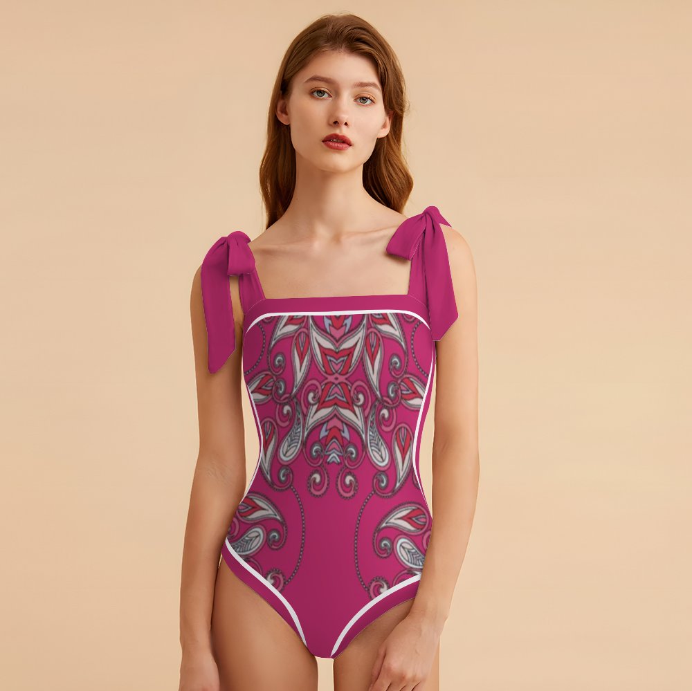 Fashion Printed One Piece Swimsuit And Cover Up 2305104420
