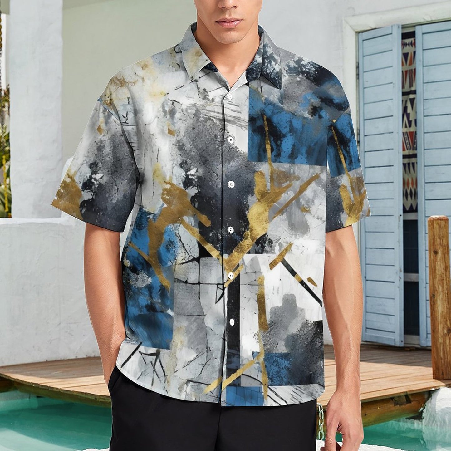 Men's Fashion Casual Printed Short Sleeve Shirts 2306105166