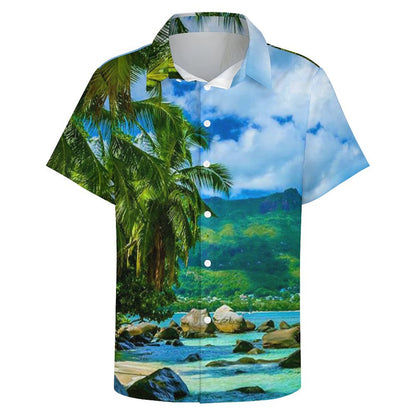 Men's Hawaiian Print Resort Shirt 2304109192