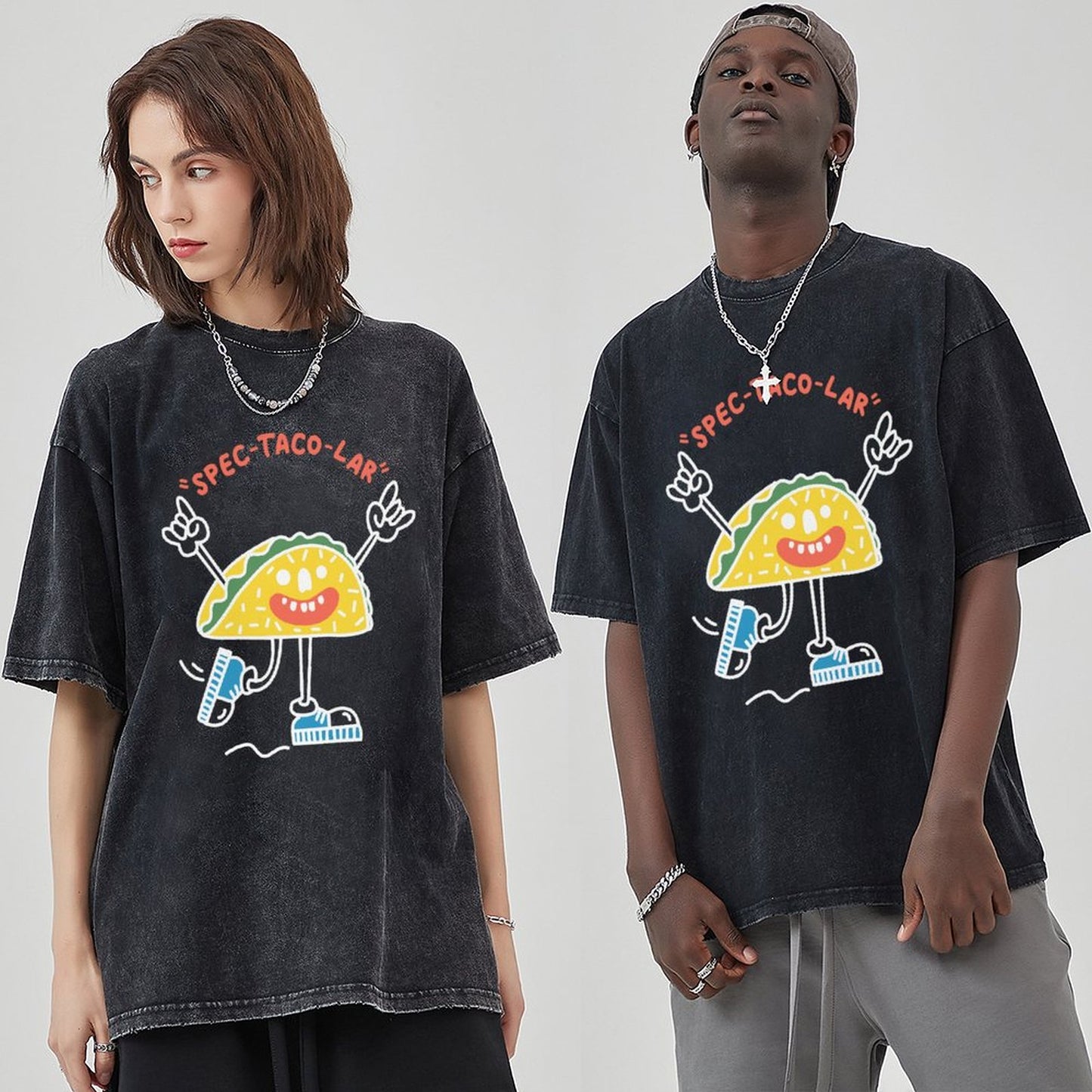 Unisex Vintage Solid Wash T-Shirts 2305103534