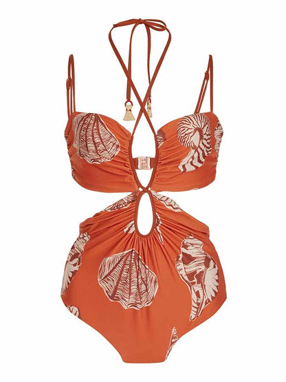 Fashion Print One Piece Swimsuit