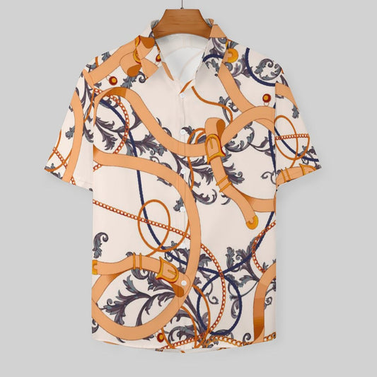 Men's Fashion Casual Printed Short Sleeve Shirts 2306100960