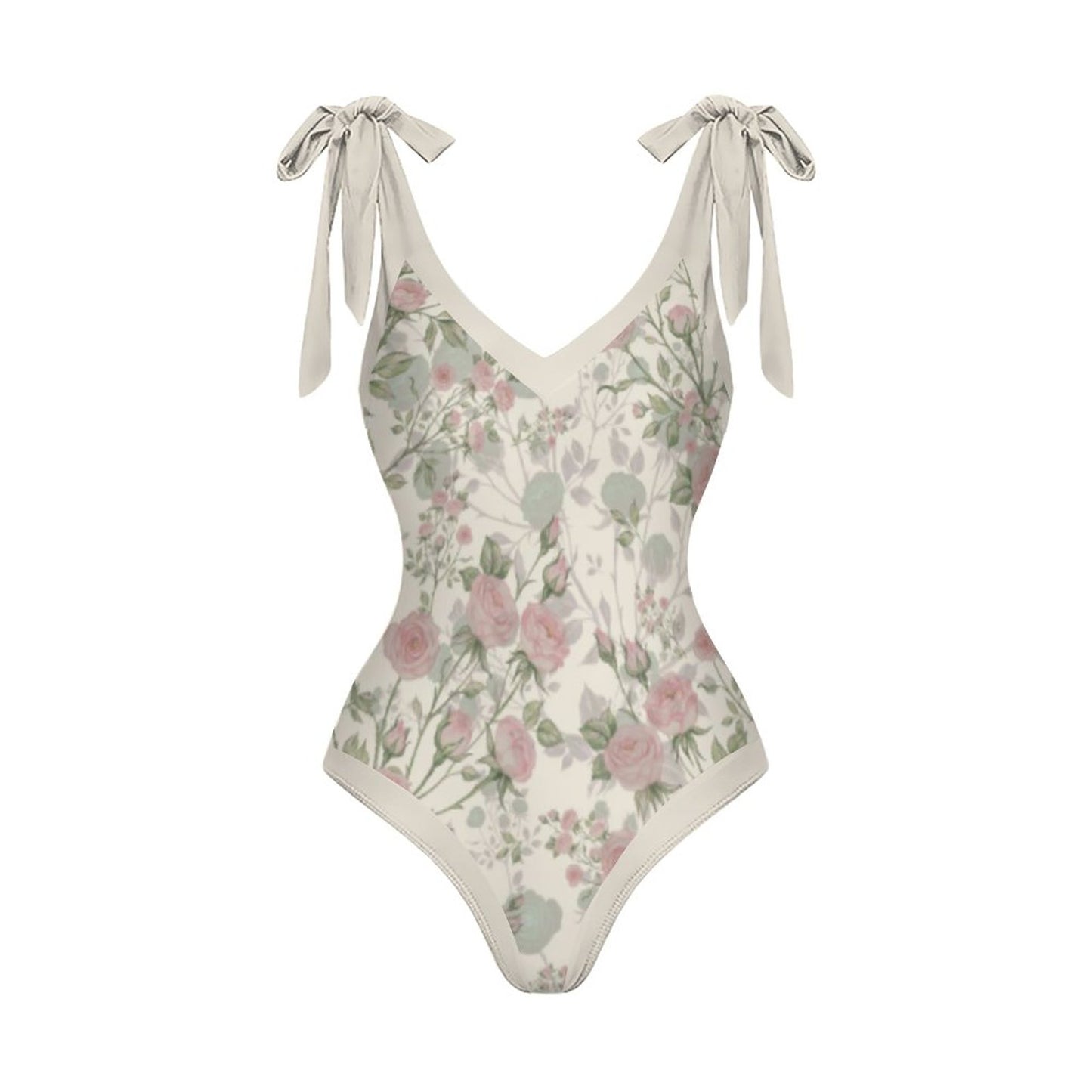Casual Printed One-Piece Swimsuit And Cover Up 2305104145