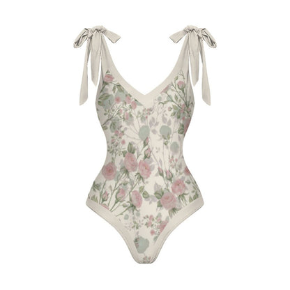 Casual Printed One-Piece Swimsuit And Cover Up 2305104145