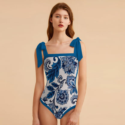 Fashion Printed One-Piece Swimsuit And Cover Up 2305104404