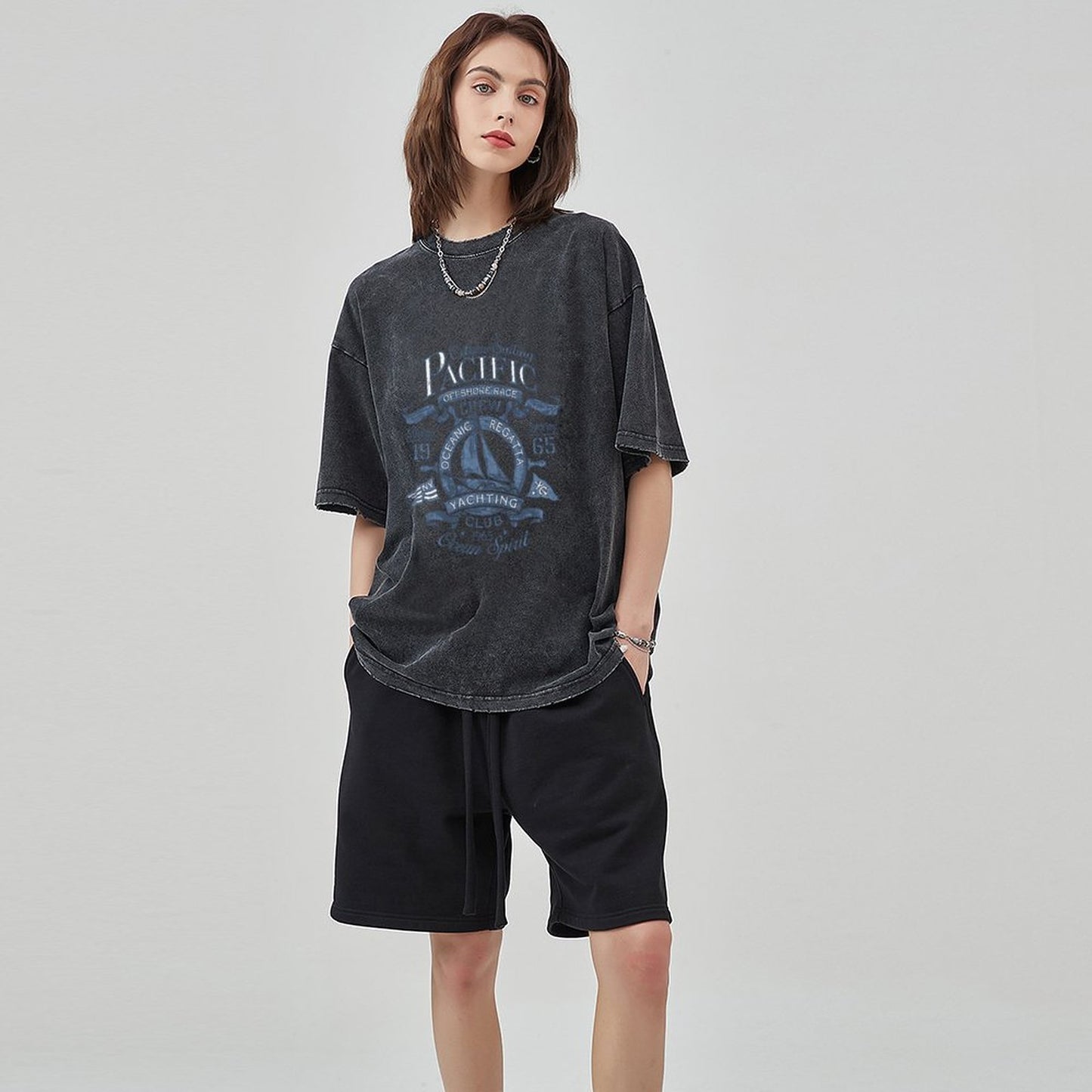 Unisex Vintage Solid Wash T-Shirts 2305101921