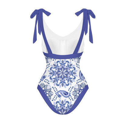 Casual Printed One Piece Swimsuit And Cover Up 2305106053