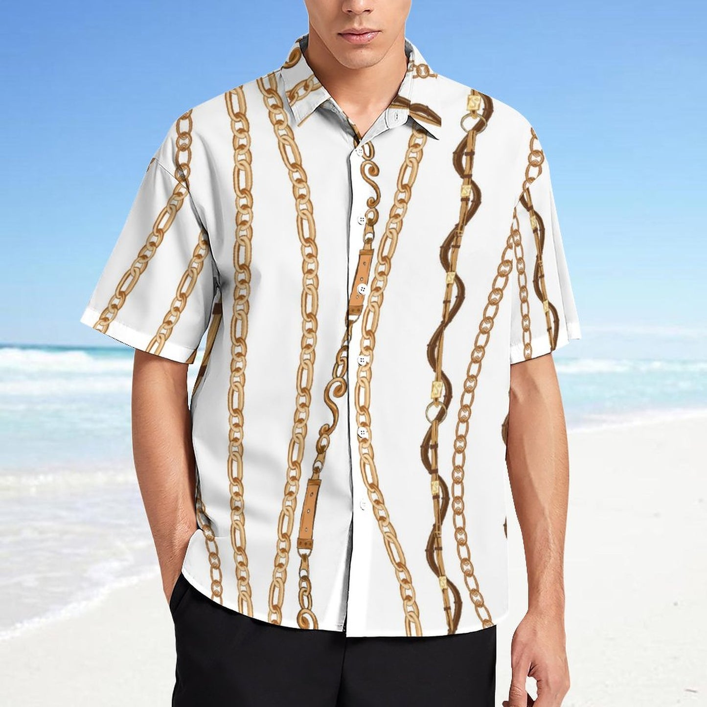 Men's Fashion Casual Printed Short Sleeve Shirts 2306100787