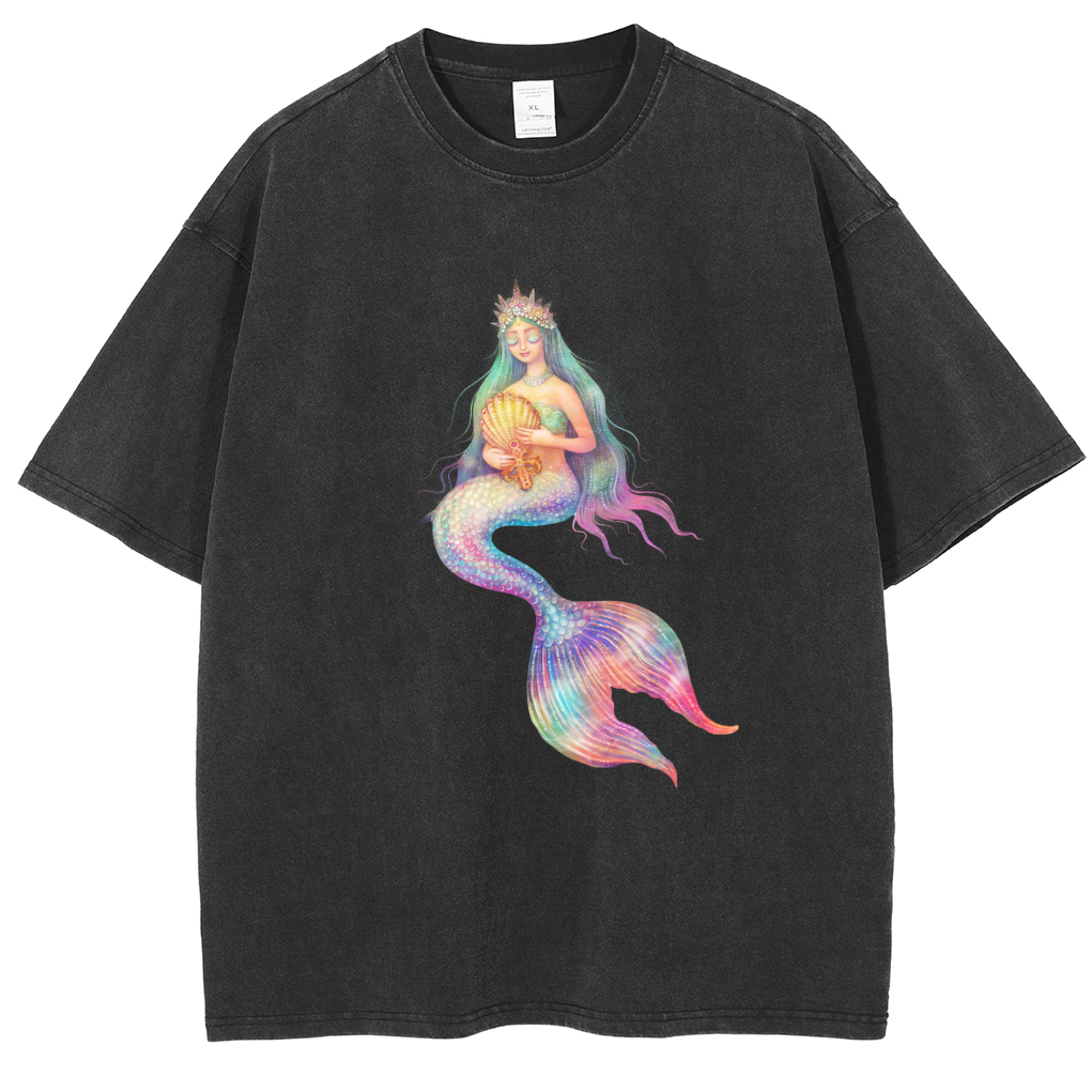 Mens Cotton Wash Solid T-Shirts Oversized Unisex Short Sleeve Streetwear Rap Hip Hop Basic Tee Tops