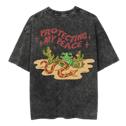Mens Cotton Wash Solid T-Shirts Oversized Unisex Short Sleeve Streetwear Rap Hip Hop Basic Tee Tops