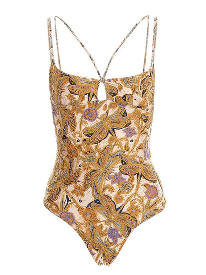 Printed Cutout Chic One Piece Swimsuit