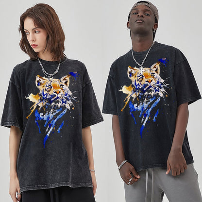 Mens Cotton Wash Solid T-Shirts Oversized Unisex Short Sleeve Streetwear Rap Hip Hop Basic Tee Tops 2305101619