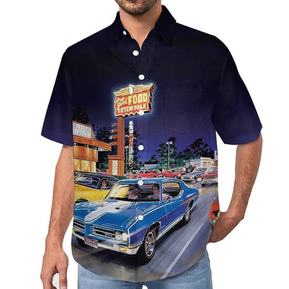 Men's Painted Print Vacation Hawaiian Shirt
