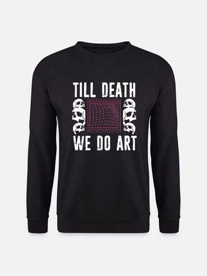 Unisex Round Neck Casual Skull Printed Long Sleeve Sweatshirt