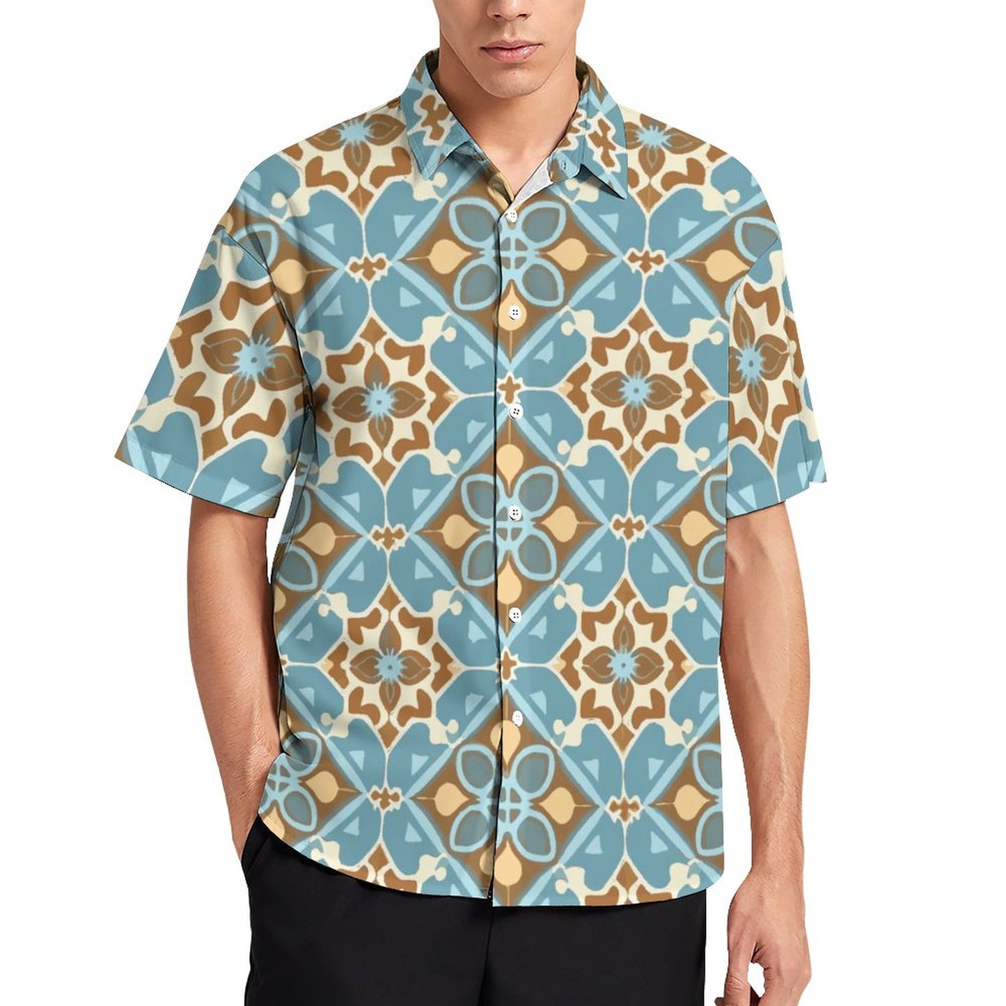 Men's Fashion Casual Printed Short Sleeve Shirts 2306100442
