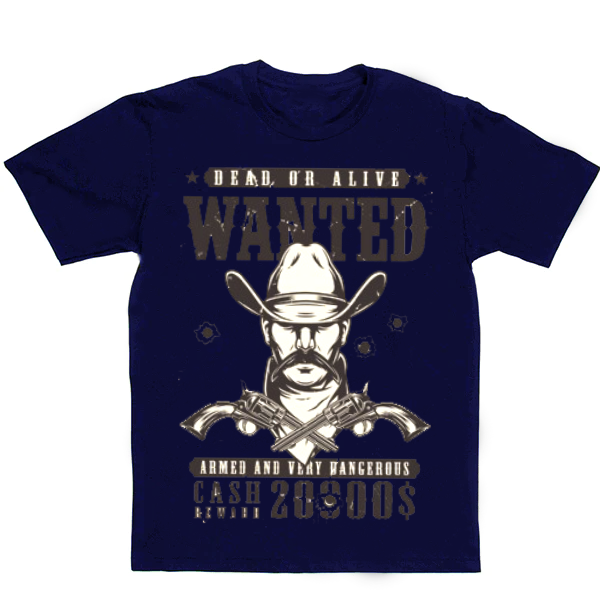 Cowboy Men's Casual Printed T-Shirt