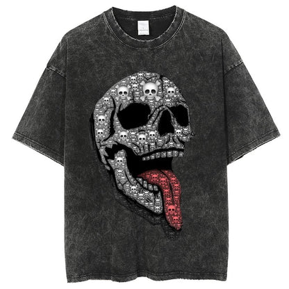 Unisex Vintage Solid Wash T-Shirts 2305104085