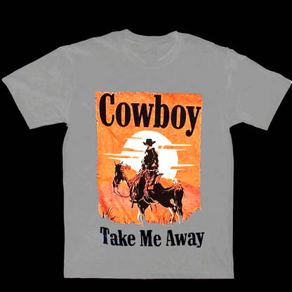 Cowboy Men's Casual Printed T-Shirt