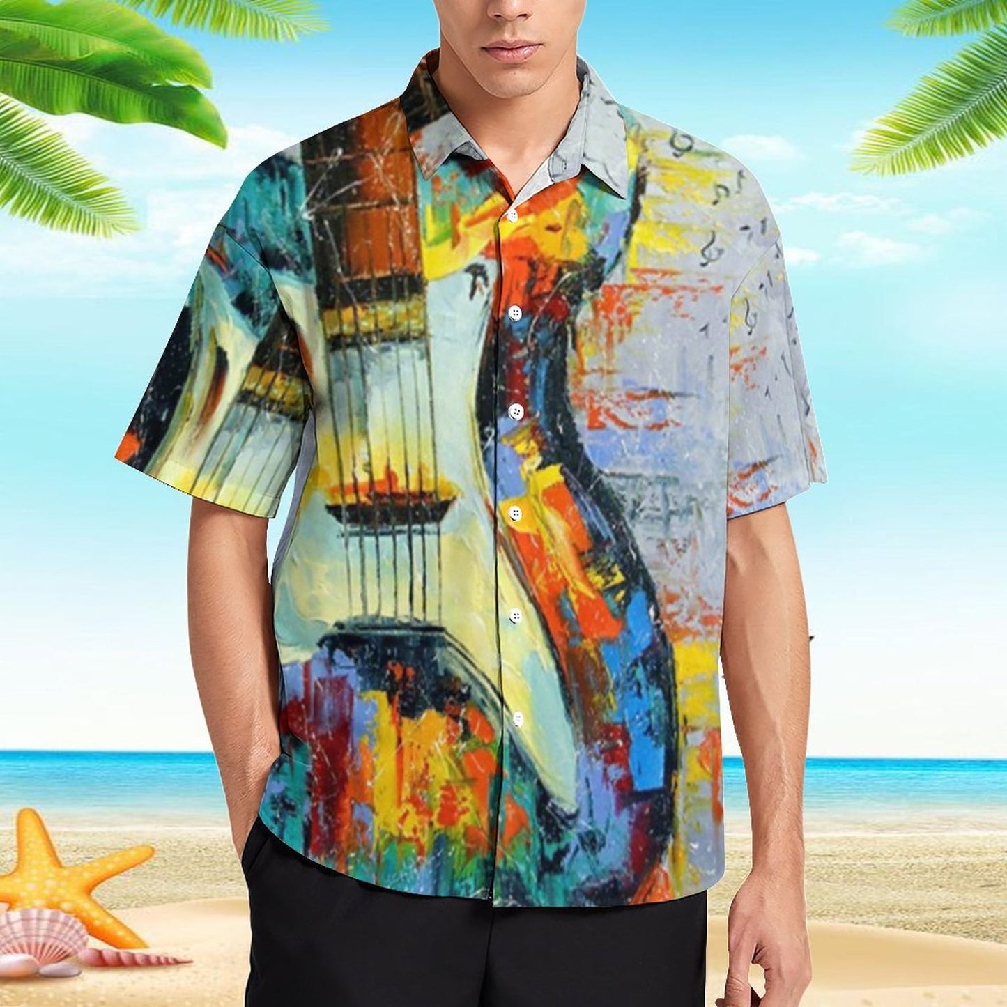 Men's Hawaiian Print Resort Shirt 2305102020