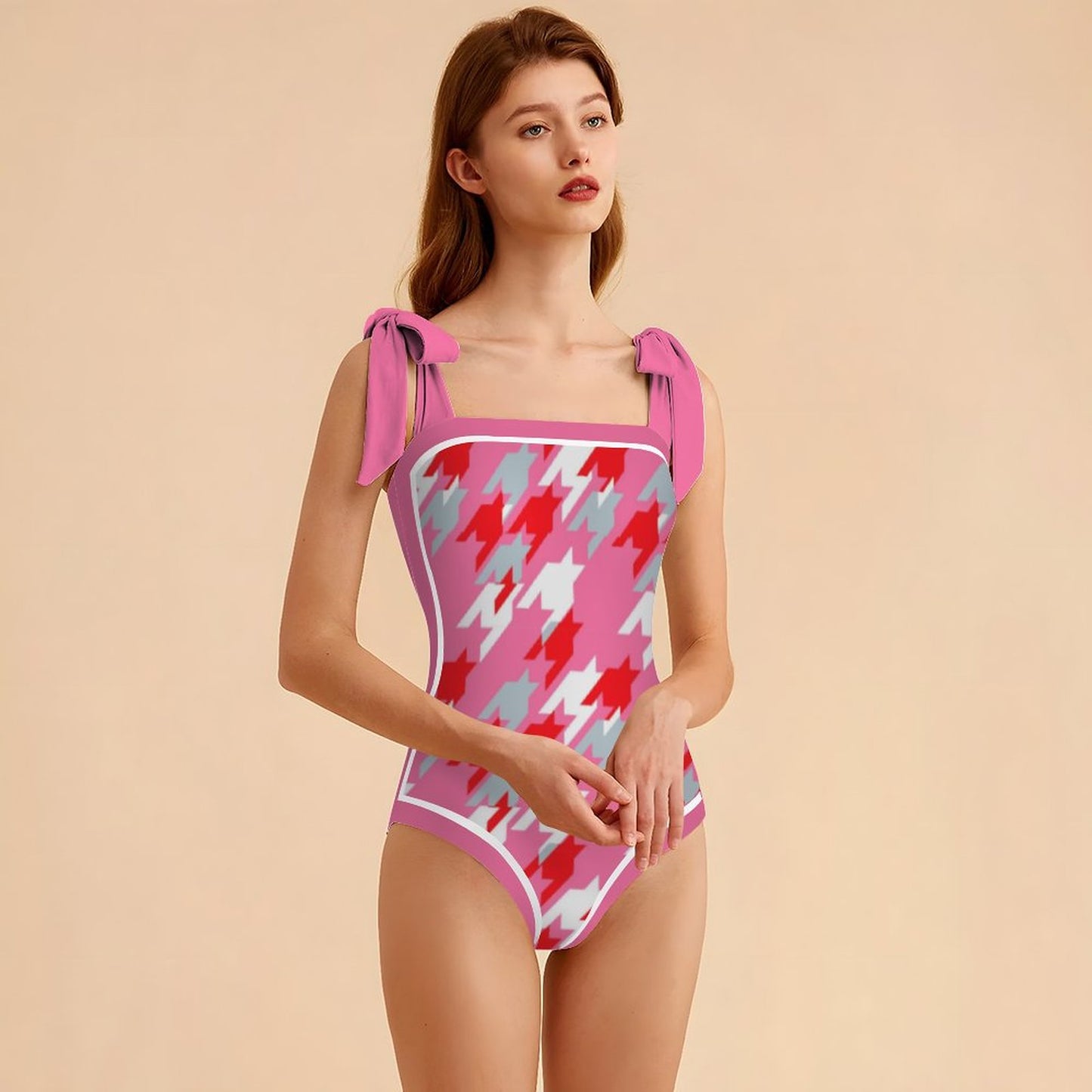 Fashion Printed One Piece Swimsuit And Cover Up 2305104454