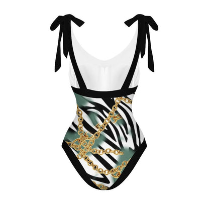 Casual Printed One-Piece Swimsuit And Cover Up 2305102414