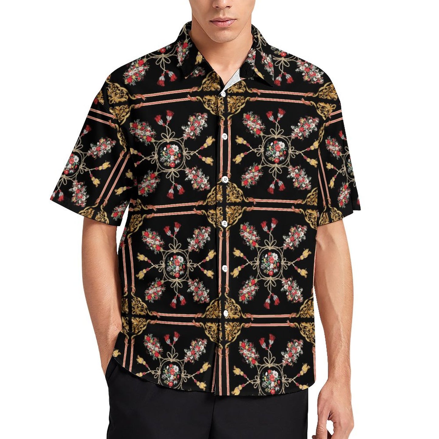 Men's Fashion Casual Printed Short Sleeve Shirts 2306100017