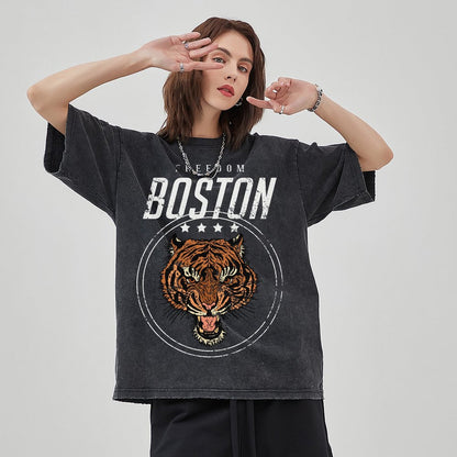 Mens Cotton Wash Solid T-Shirts Oversized Unisex Short Sleeve Streetwear Rap Hip Hop Basic Tee Tops 2305101617