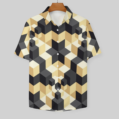 Men's Fashion Casual Printed Short Sleeve Shirts 2306101897