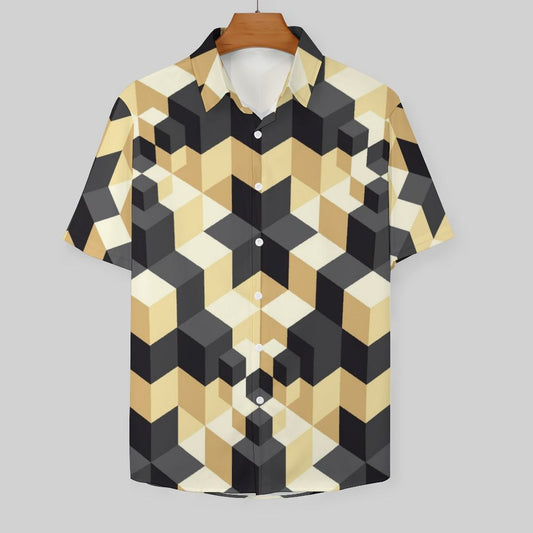 Men's Fashion Casual Printed Short Sleeve Shirts 2306101897